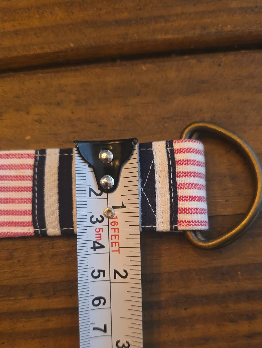 NIB Striped Fabric Belt Red White & Blue Stripes Nautical Flag American 4th July